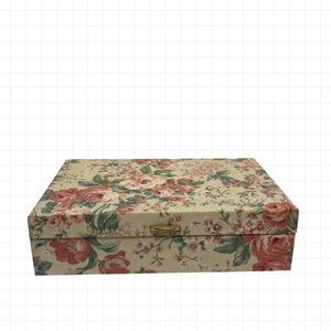 Large Floral Fabric Jewelry Box!